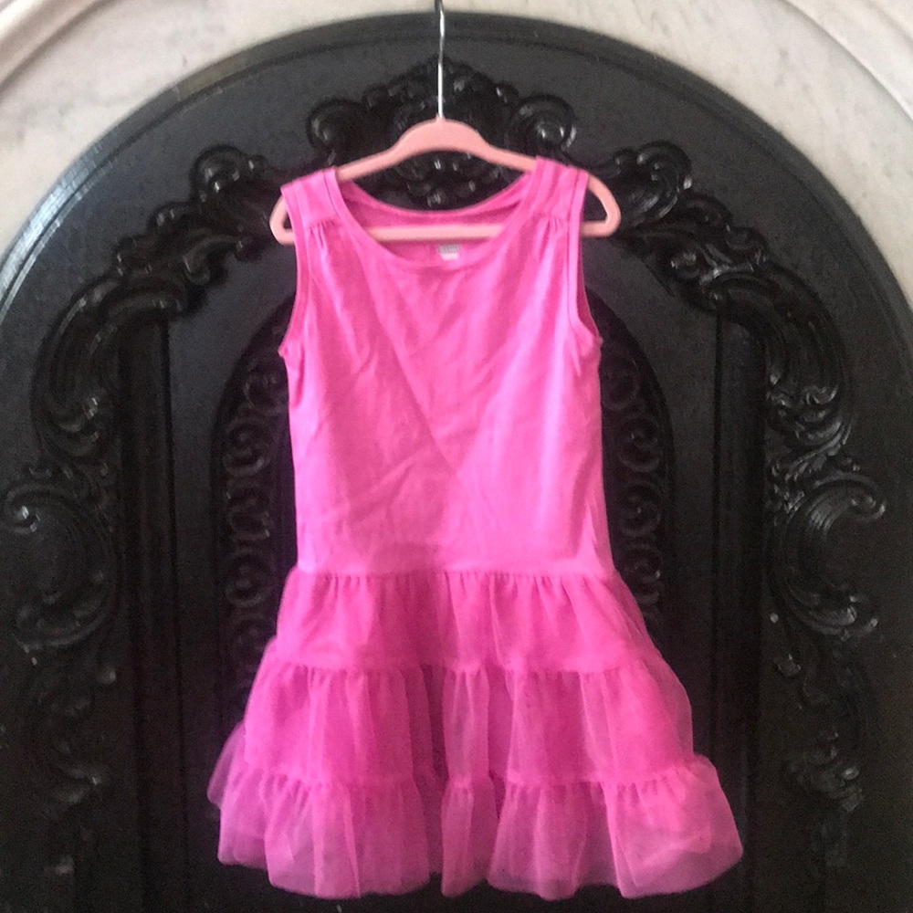 Old Navy, size 4. fuchsia cotton dress with tulle